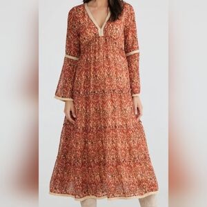 Talisman Zelda Mirage Maxi Dress Women's Size Large NWT Bohemian Western NWT